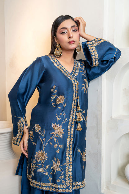Noore Zeenat Blue Handmade Suit
