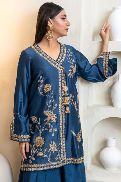 Noore Zeenat Blue Handmade Suit