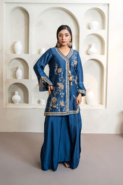 Noore Zeenat Blue Handmade Suit