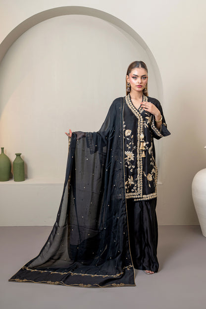 Noore Zeenat Black Handmade Suit