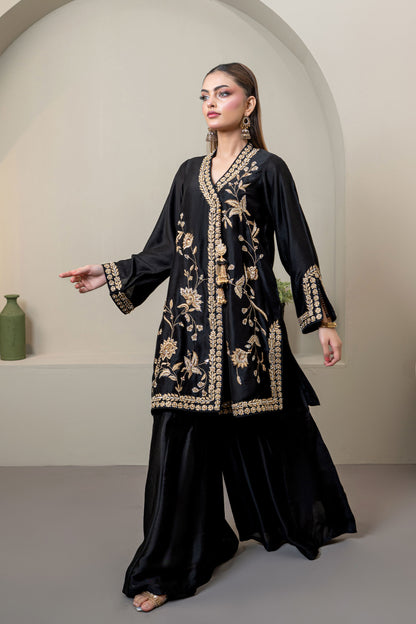 Noore Zeenat Black Handmade Suit