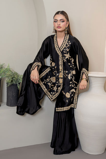 Noore Zeenat Black Handmade Suit