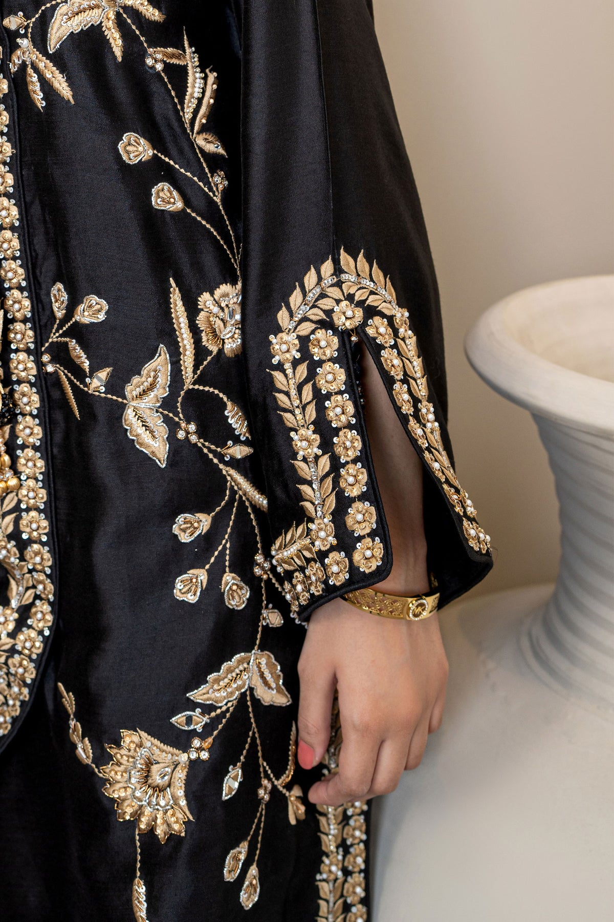Noore Zeenat Black Handmade Suit