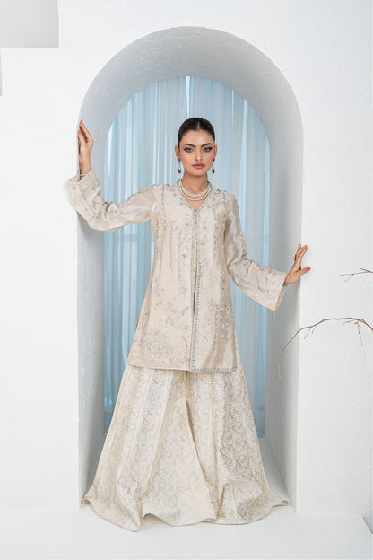 Noore Noor Ivory Handmade Suit