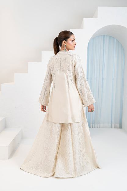 Noore Noor Ivory Handmade Suit