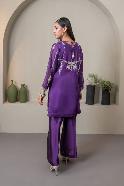 Noore Jahanara Purple Handmade Suit