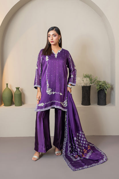 Noore Jahanara Purple Handmade Suit