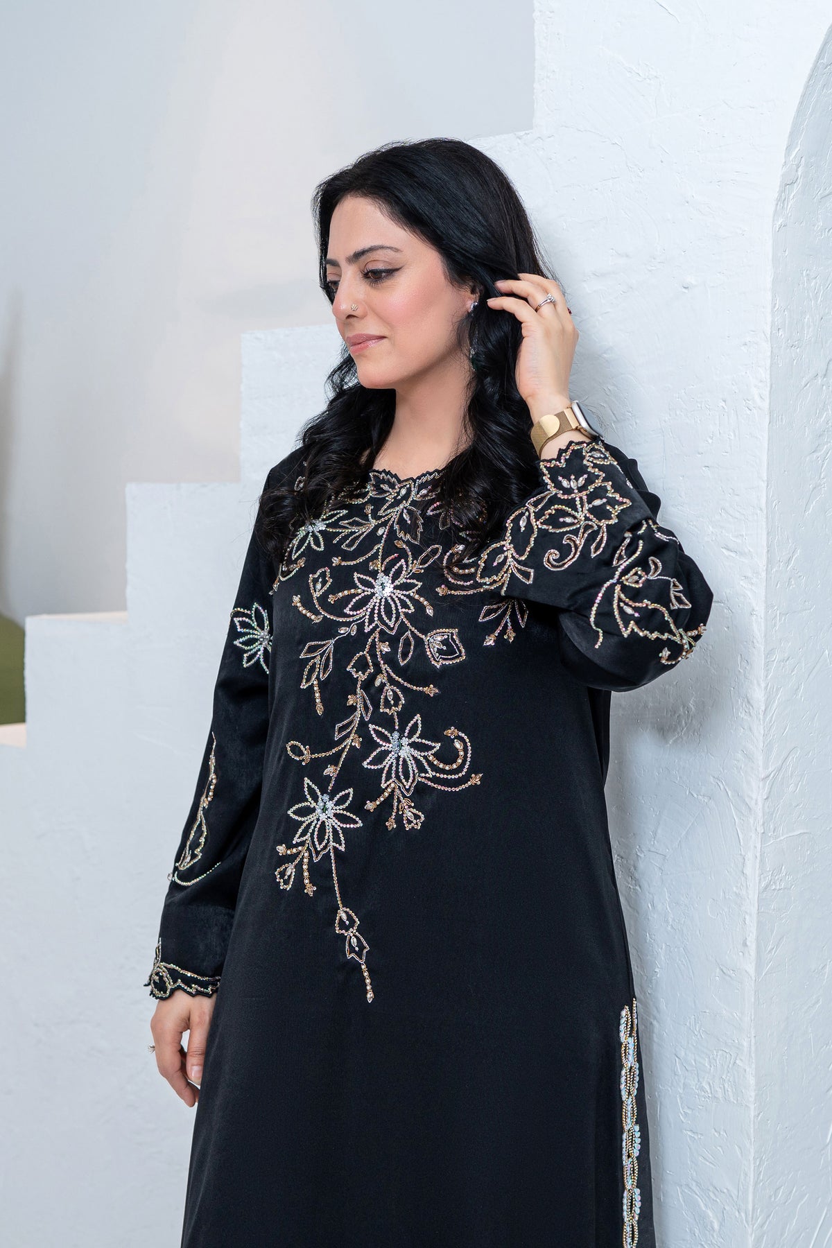 Noore Shehzadi Black Handmade Suit