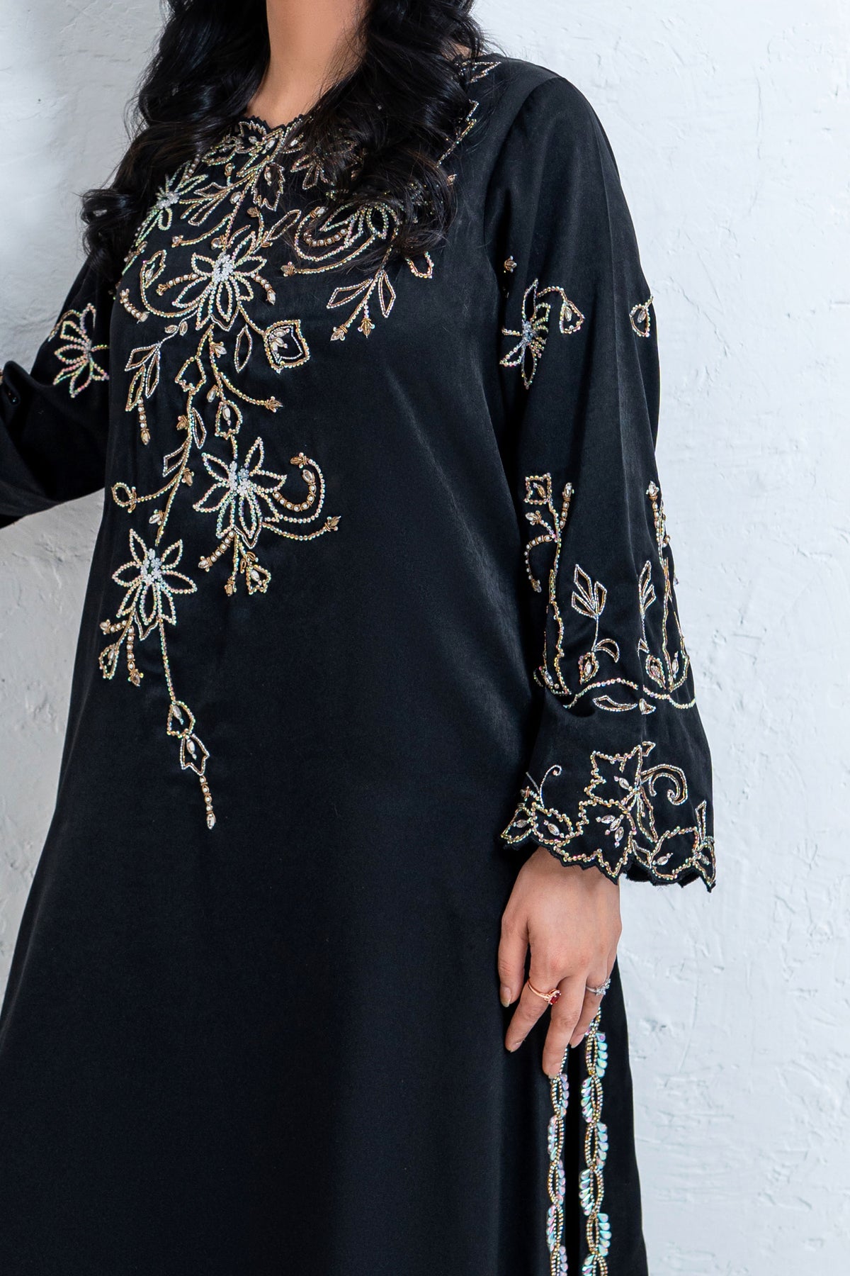 Noore Shehzadi Black Handmade Suit
