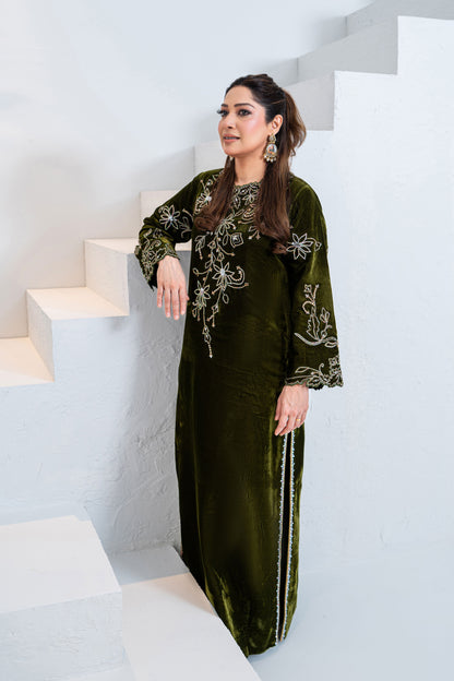 Noore Shehzadi Green Handmade Suit
