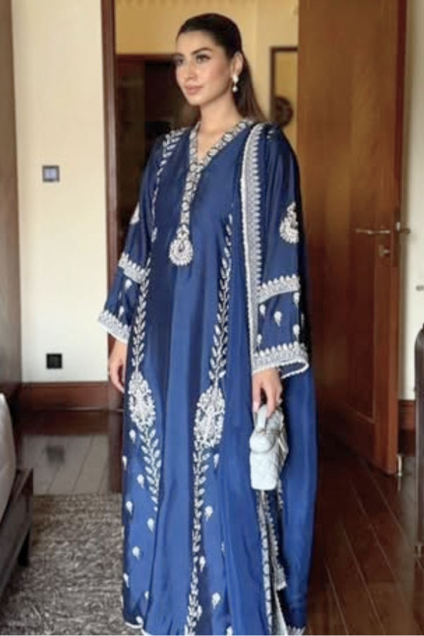 Noore Sitara Blue Handmade Suit