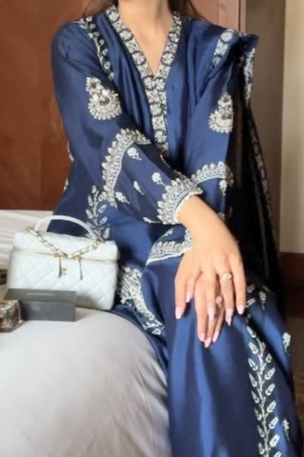 Noore Sitara Blue Handmade Suit