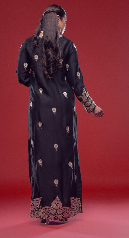Dil-e-Mahi Black Handmade Suit