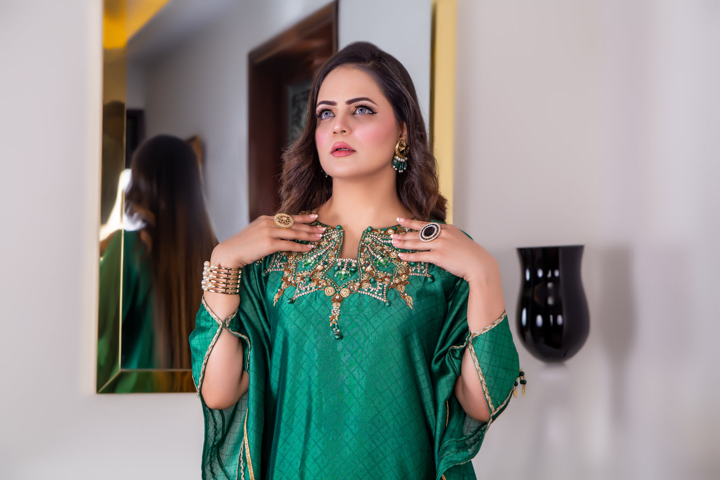 Green Elegance Kaftan