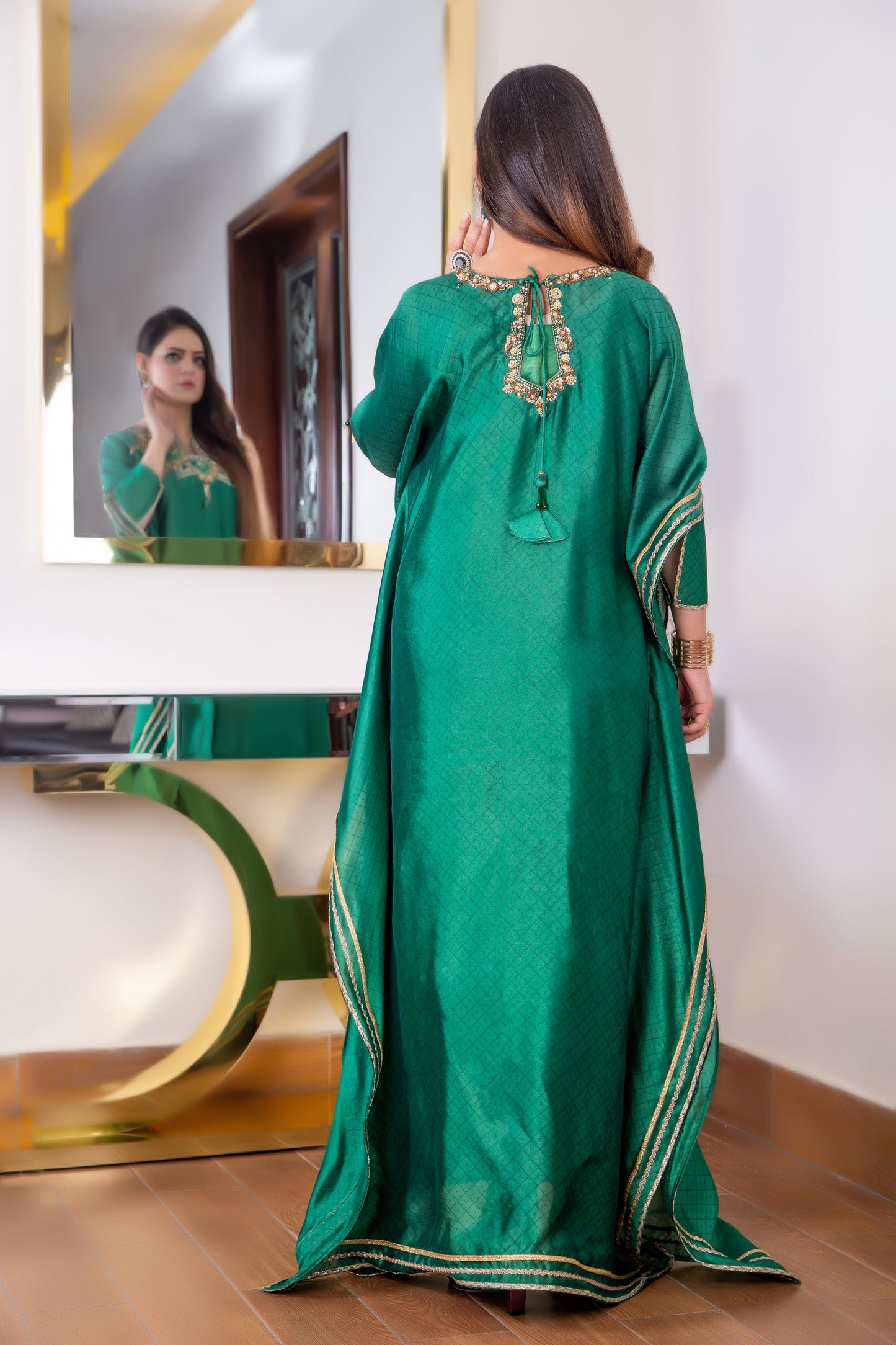 Green Elegance Kaftan